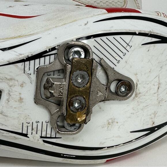 Men’s Peloton Biking Cycle Shoes - WHITE & ORANGE - Picture 11 of 16